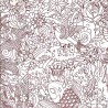 Papier peint Horimono de Jean Paul Gaultier coloris Grenat 3303-04