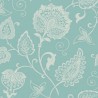 Indienne wallpaper - Nobilis color turquoise ABS83