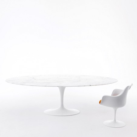 Nappes transparentes sur mesure pour table ovale Eero Saarinen Knoll ®