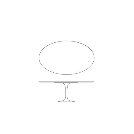 Nappes ovales transparentes sur mesure pour table Eero Saarinen