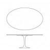 Nappes transparentes sur mesure pour table ovale Eero Saarinen Knoll ® 198 cm