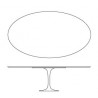 Transparent oval tablecloths made to order Table Eero Saarinen Knoll ® 244 cm