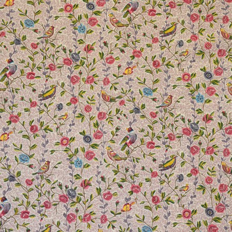 Flowers and birds fabric - Casal