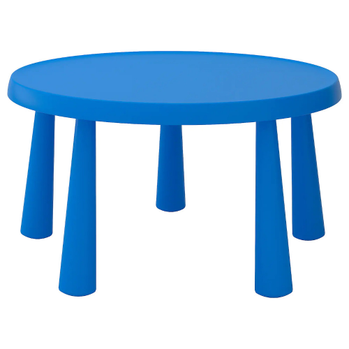Nappe ronde transparente sur mesure pour table enfant Mammut Ikea ®