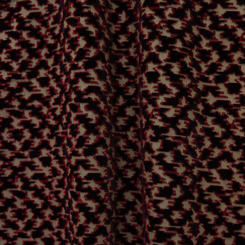 Boukhara fabric - Lelièvre color Burgundy-632-04