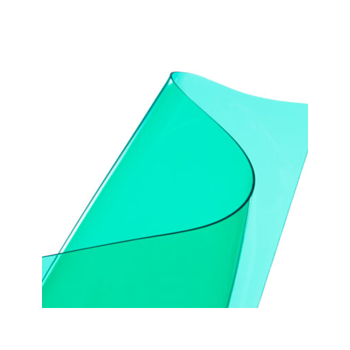 Plastique cristal souple vert transparent 0.6 mm (60/100)