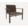 Armchair Kwadra by Sifas - Moka lacquered aluminium, taupe Textilene seat