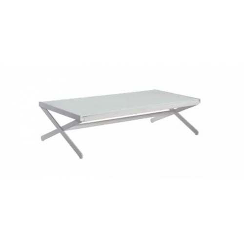 Coffee table Oskar by Sifas - Glass white tray