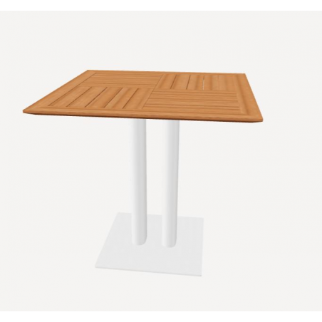 Pedestal table with synteak top Oskar by Sifas