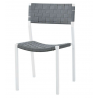 Dining chair Pheniks by Sifas - Structure Blanc AL04 and Straps Grey ST01