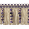 Embellished bullion fringe 130mm Volanges collection - Houlès