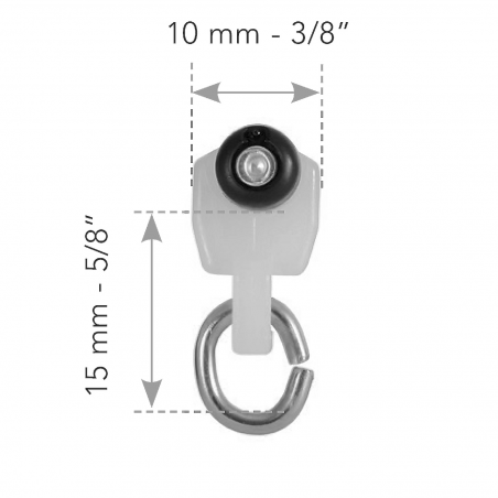 Silent rollers for Cosmo rail by Houlès reference 23085 and 23086