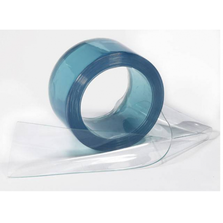 Roll of 50 meters of Flexible PVC cristal clear plastic curtain strip cold quality