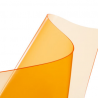 Flexible plastic crystal clear orange 0.6 mm (60/100)