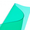 Flexible plastic crystal clear green 0.6 mm (60/100)