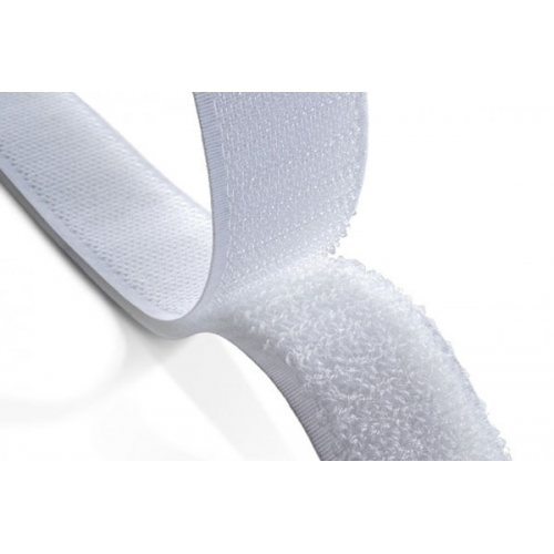 Auto scratch tape clutching white color width 20 mm, 25 mm or 50 mm