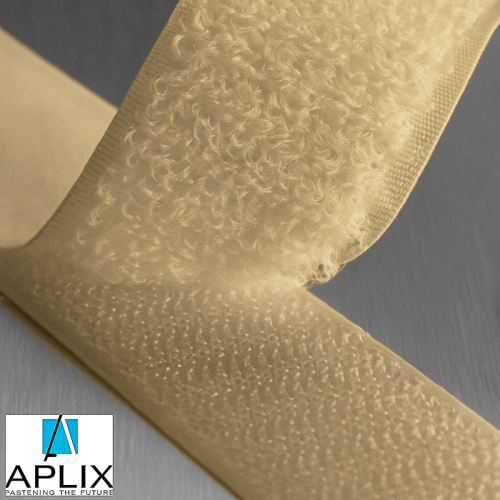 Rouleau 50 ml de ruban scratch auto agrippant APLIX 800 largeur 50 mm - Beige