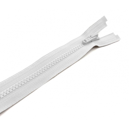 Fermeture éclair YKK séparable simple tirette chaine 5 mm blanc
