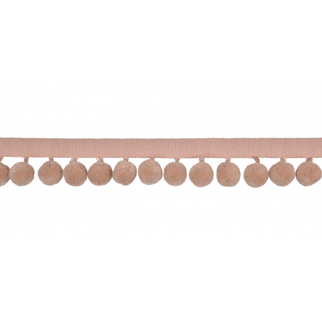 Frange pompons unie 47 mm collection Calypso - Houlès