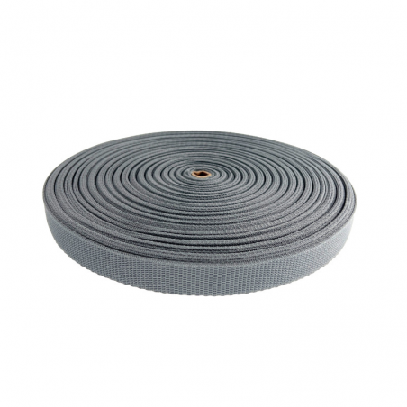 Sangle polypropylène souple grise largeur 25 mm