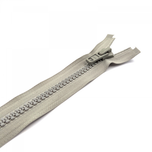 Fermeture éclair YKK séparable simple tirette chaine 10 mm gris