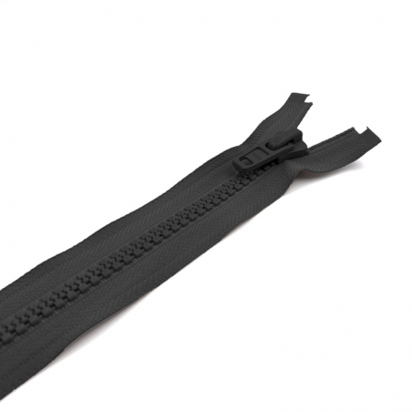 Fermeture éclair YKK séparable simple tirette chaine 10 mm noir