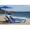 Eva RG Sunlounger by Baillou - Fluor blue structure and blue seat