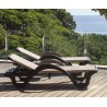 Carmen Prestige Sunlounger by Balliu - Bronze structure and natural seat