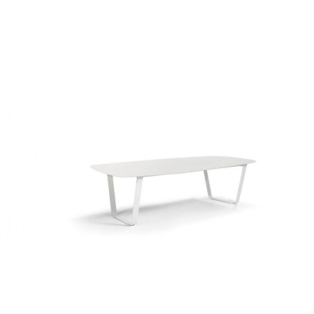 Table de repas rectangulaire pour l'extérieur Air de Manutti- Ceramique blanc 264 cm