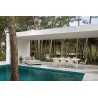 Rectangular outdoor dining table Air by Manutti - White frame, white top