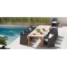 Rectangular outdoor dining table Asti by Manutti - 345 cm