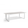 Rectangular outdoor dining table Prato by Manutti - White frame, sand glass top
