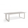 Rectangular outdoor dining table Prato by Manutti - Shingle frame, sand glass top
