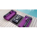 Rectangular outdoor coffee table Prato by Manutti - Lava frame, charcoal ceramic top