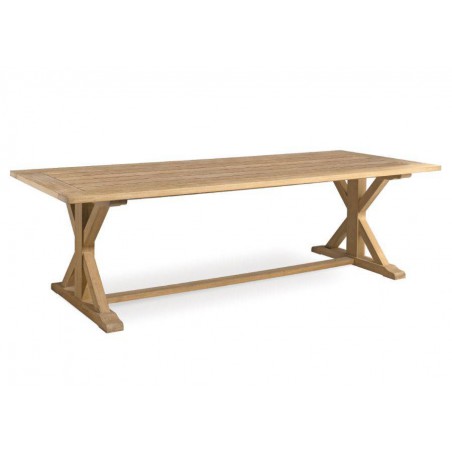 Rectangular outdoor dining table Livorno by Manutti - Teak frame and top