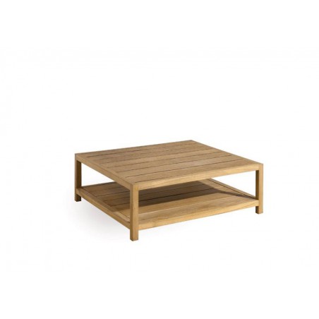 Square outdoor coffee table Sorento by Manutti - Teak frame and top