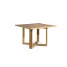 Square outdoor dining table Siena by Manutti - Teak frame and top, base to 45°