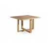 Square outdoor dining table Siena by Manutti - Teak frame and top, base to 90°