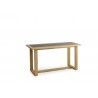 Outdoor console Siena by Manutti - Teak frame and border teak with stone top