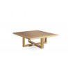 Square outdoor coffee table Siena by Manutti - Teak frame and top, base to 90°
