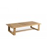 Rectangular outdoor coffee table Siena by Manutti - Teak frame and top