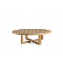 Round outdoor coffee table Siena by Manutti - Teak frame and top