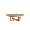 Round outdoor coffee table Siena by Manutti - Teak frame and top