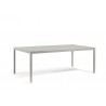 Rectangular outdoor dining table Quarto by Manutti - Shingle frame, acid etched sand top