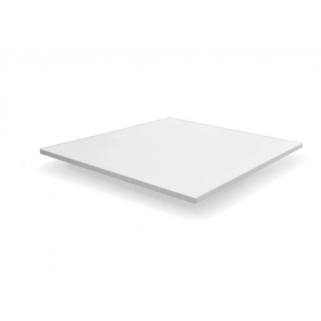 Rectangular outdoor coffee table Luna Floating by Manutti - White acid etched glass top