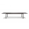 Extendible outdoor dining table Luna by Manutti - Lava frame and option led-lighting, charcoal ceramic top