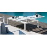 Triple trays outdoor coffee table Trento Tip-Up by Manutti
