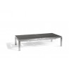 Quadruple trays outdoor coffee table Trento Tip-Up by Manutti - Electropolished stainless steel, black ceramic
