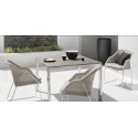 Square outdoor dining table Trento by Manutti