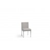 Outdoor dining chair Liner by Manutti - Anodised aluminium frame, lotus smokey seat